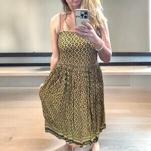 Conditions Apply Geometric Golden Dress Size Small